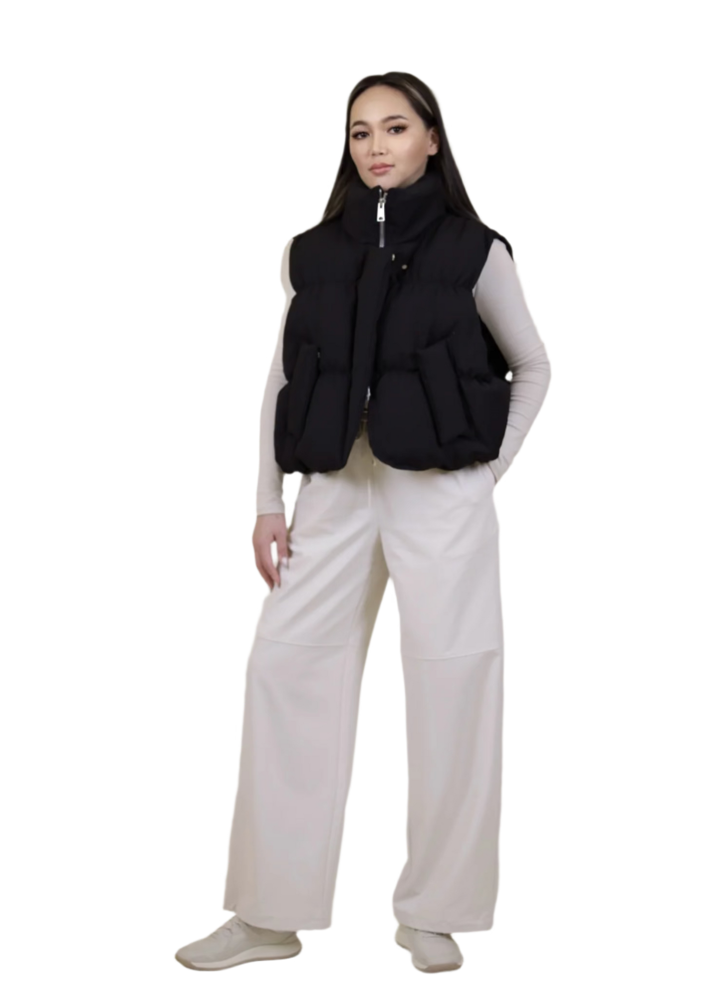 Sleeveless Puff Vest Bronze