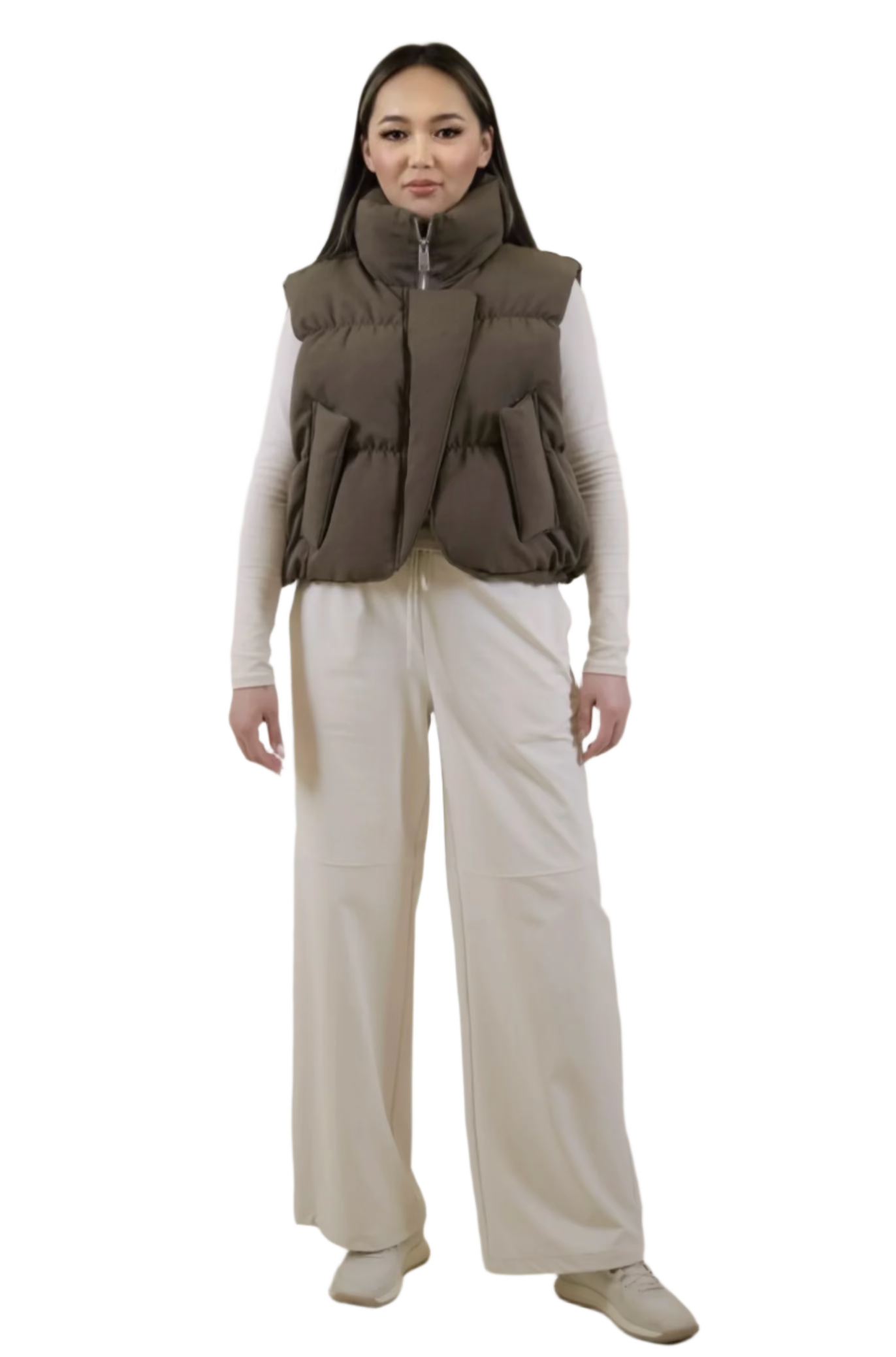 Sleeveless Puff Vest Bronze