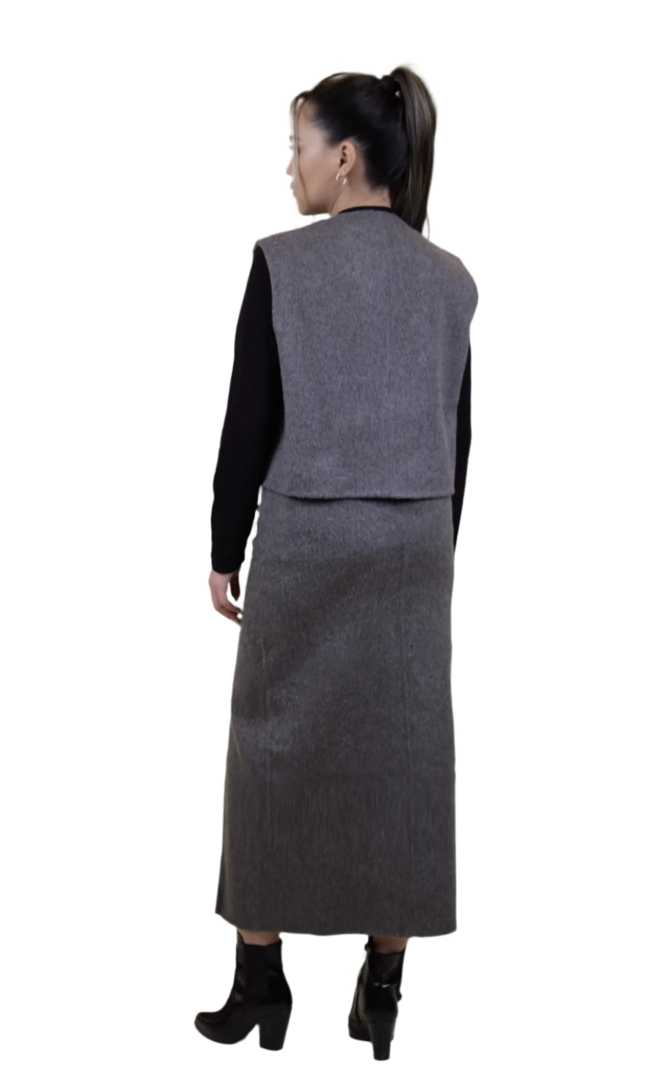 Cashmere Top & Skirt Set