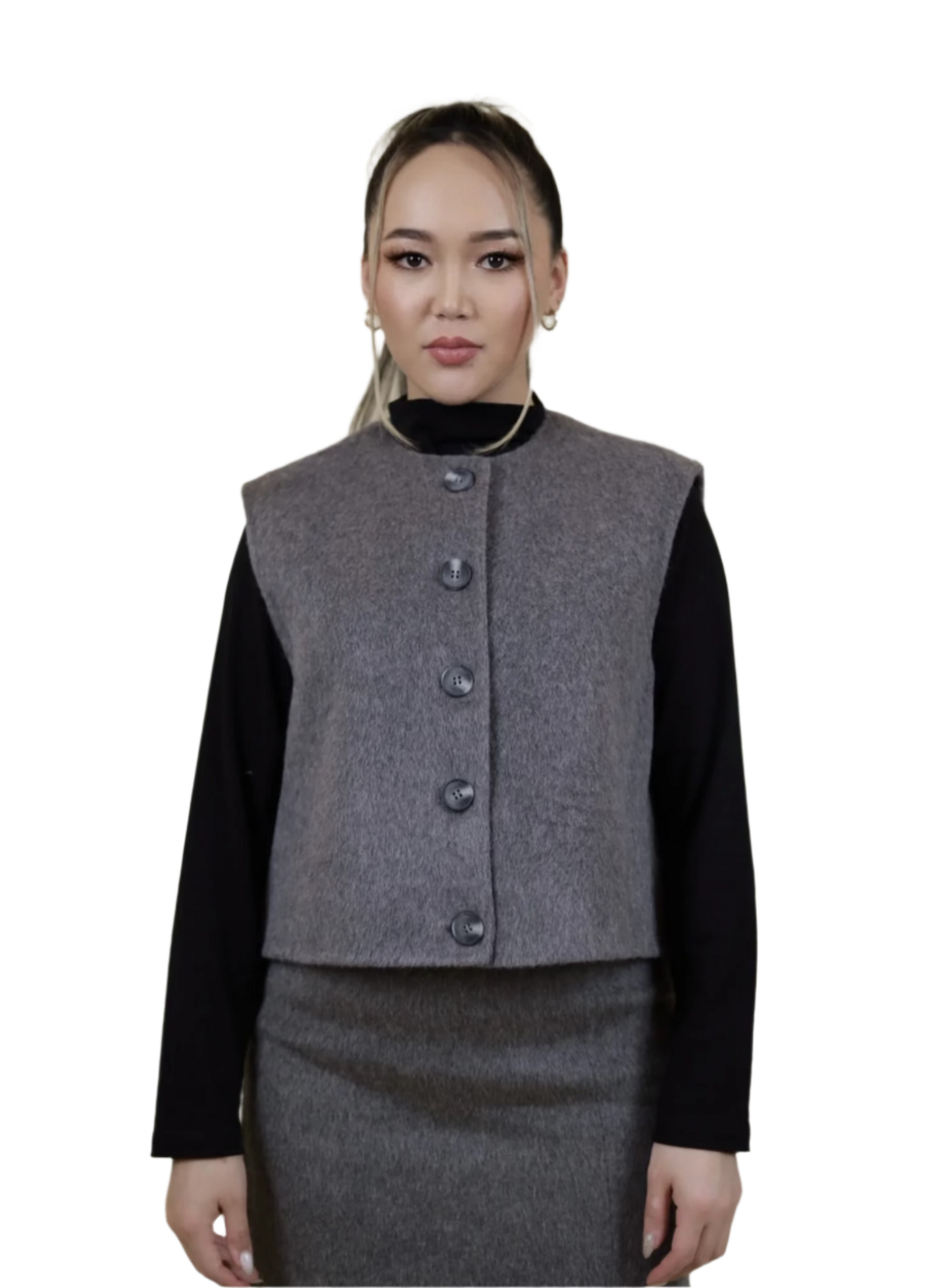 Cashmere Top & Skirt Set