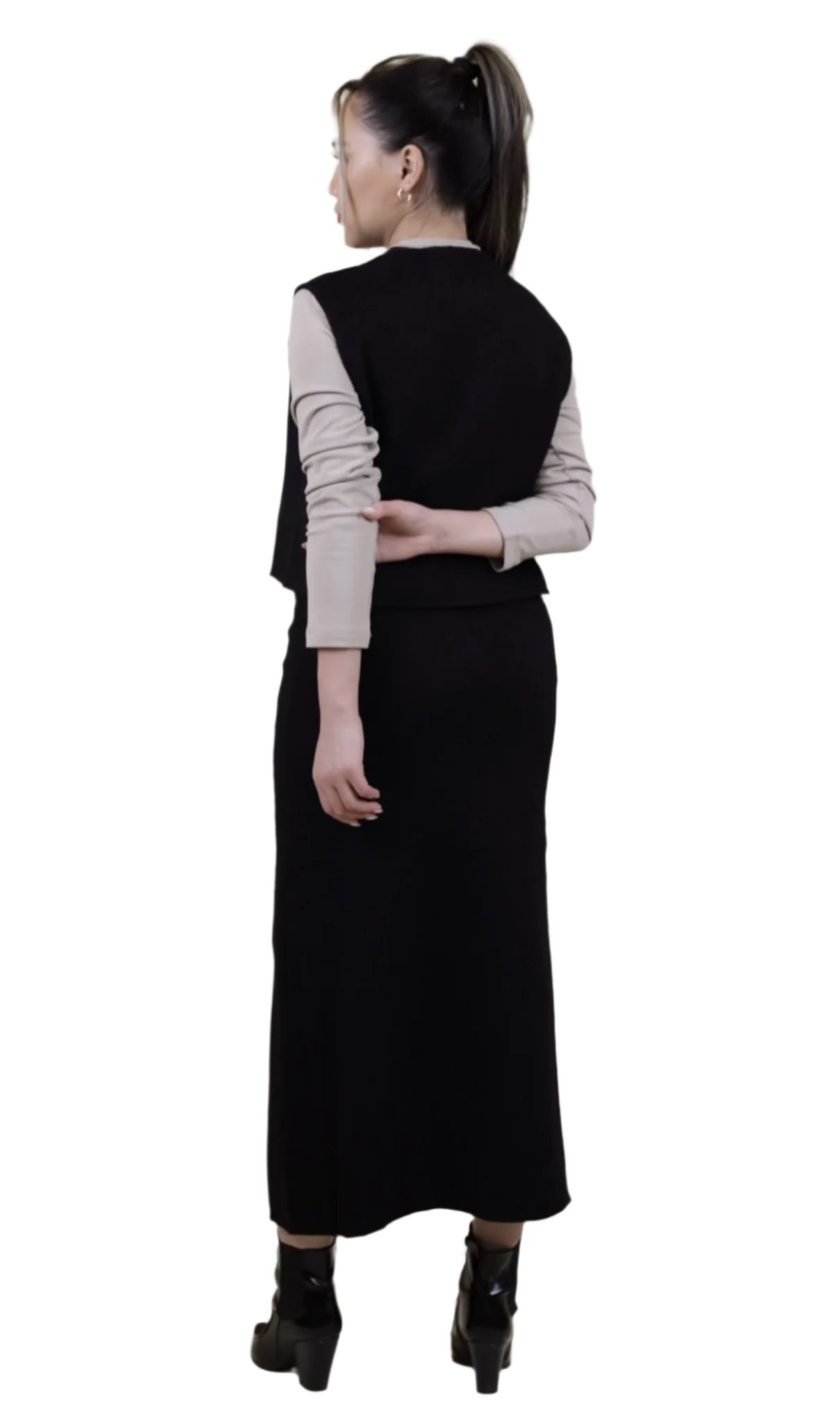Cashmere Top & Skirt Set