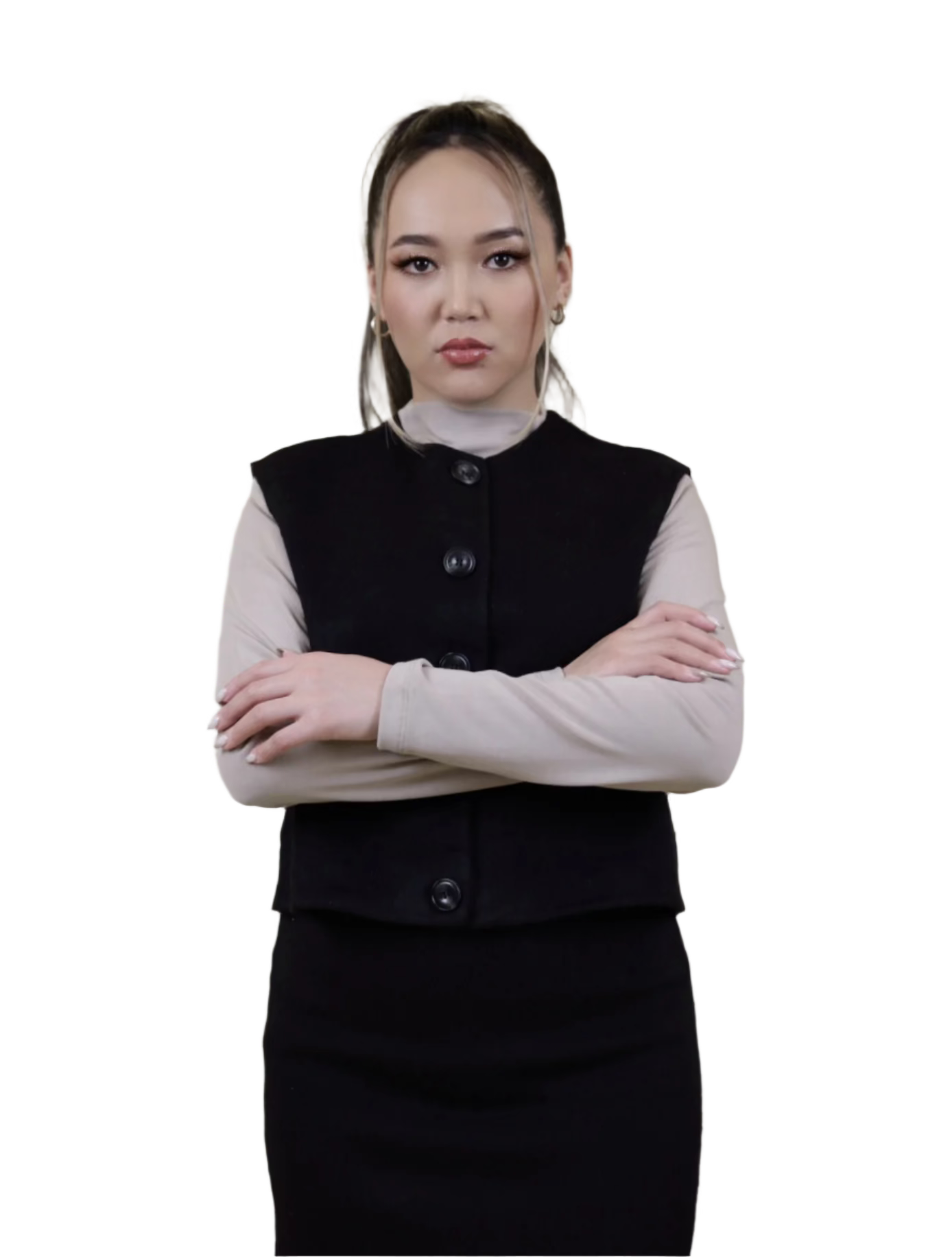 Cashmere Top & Skirt Set