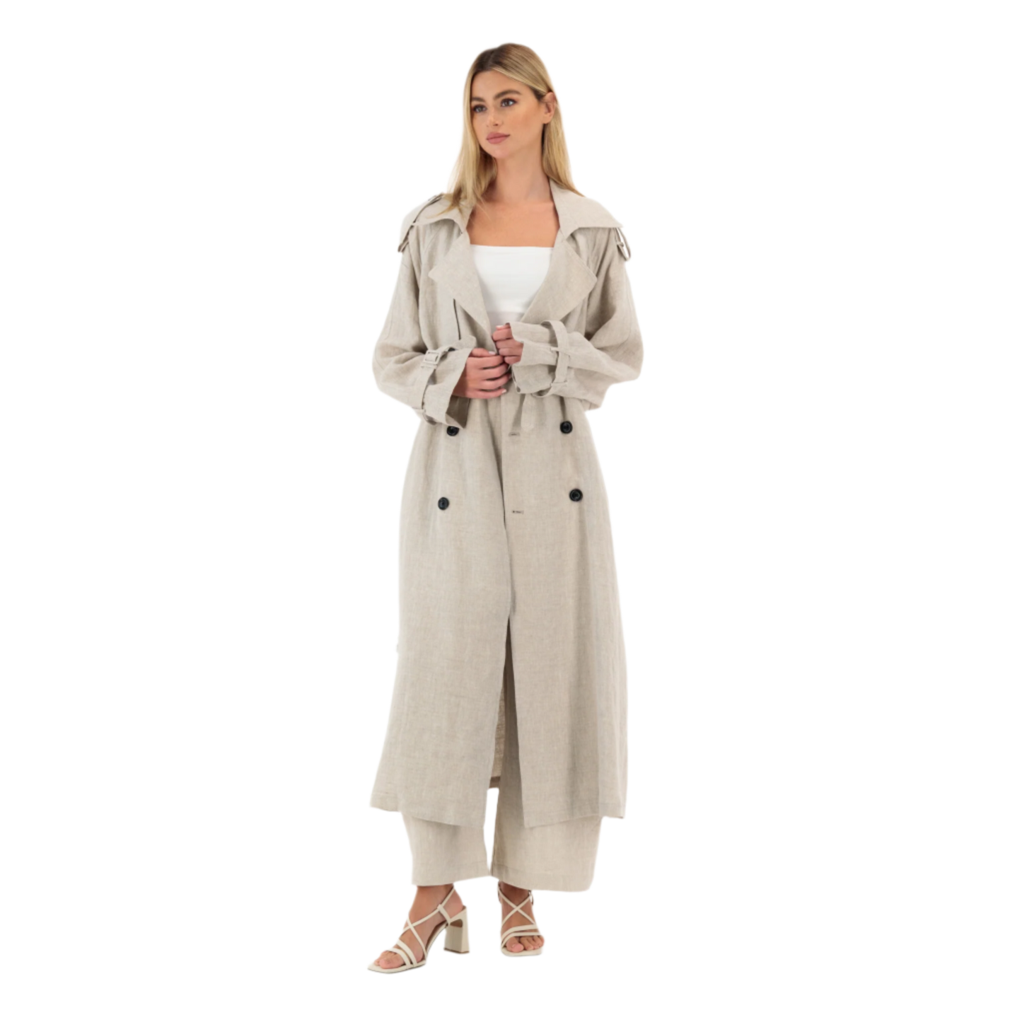Linen Trench Coat