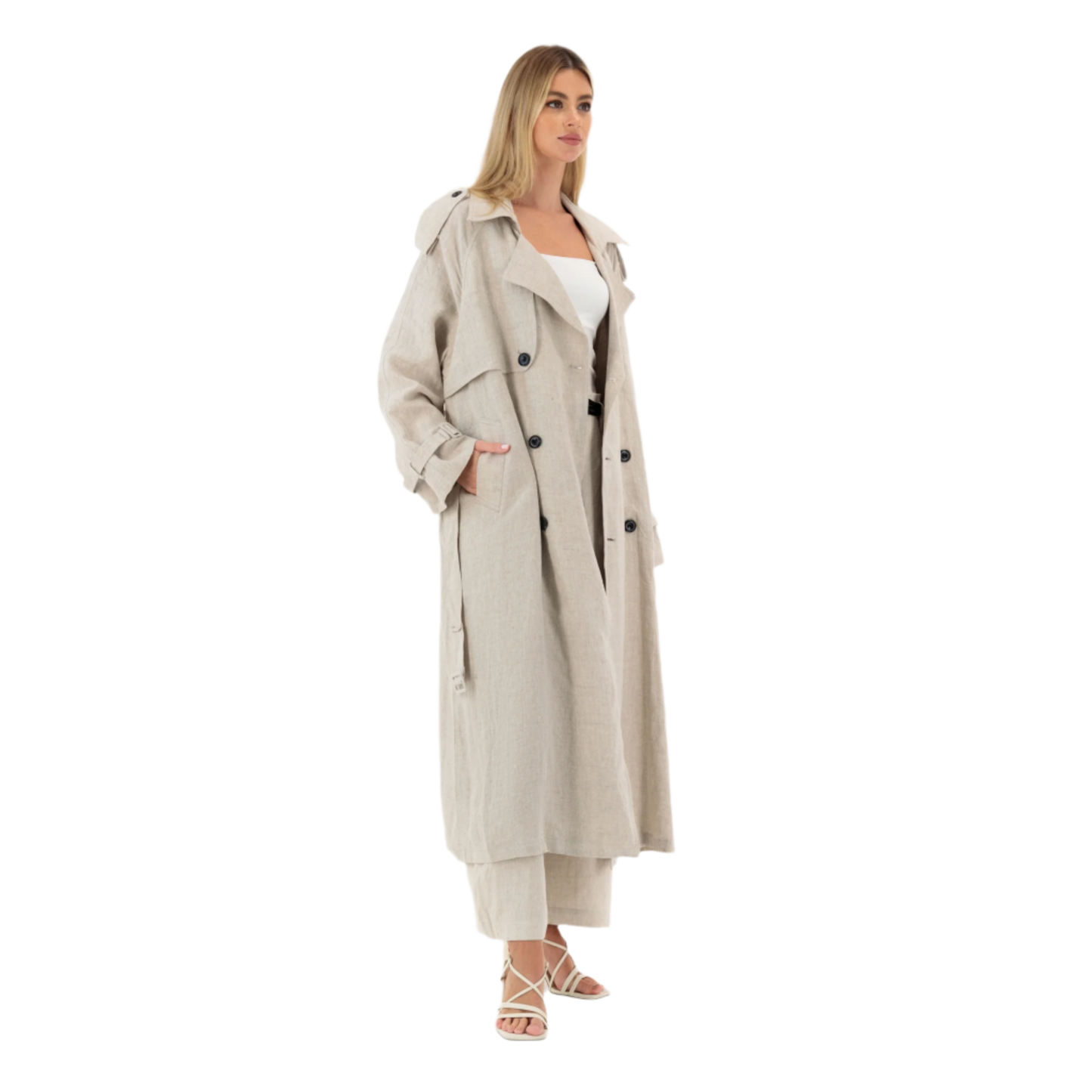 Linen Trench Coat
