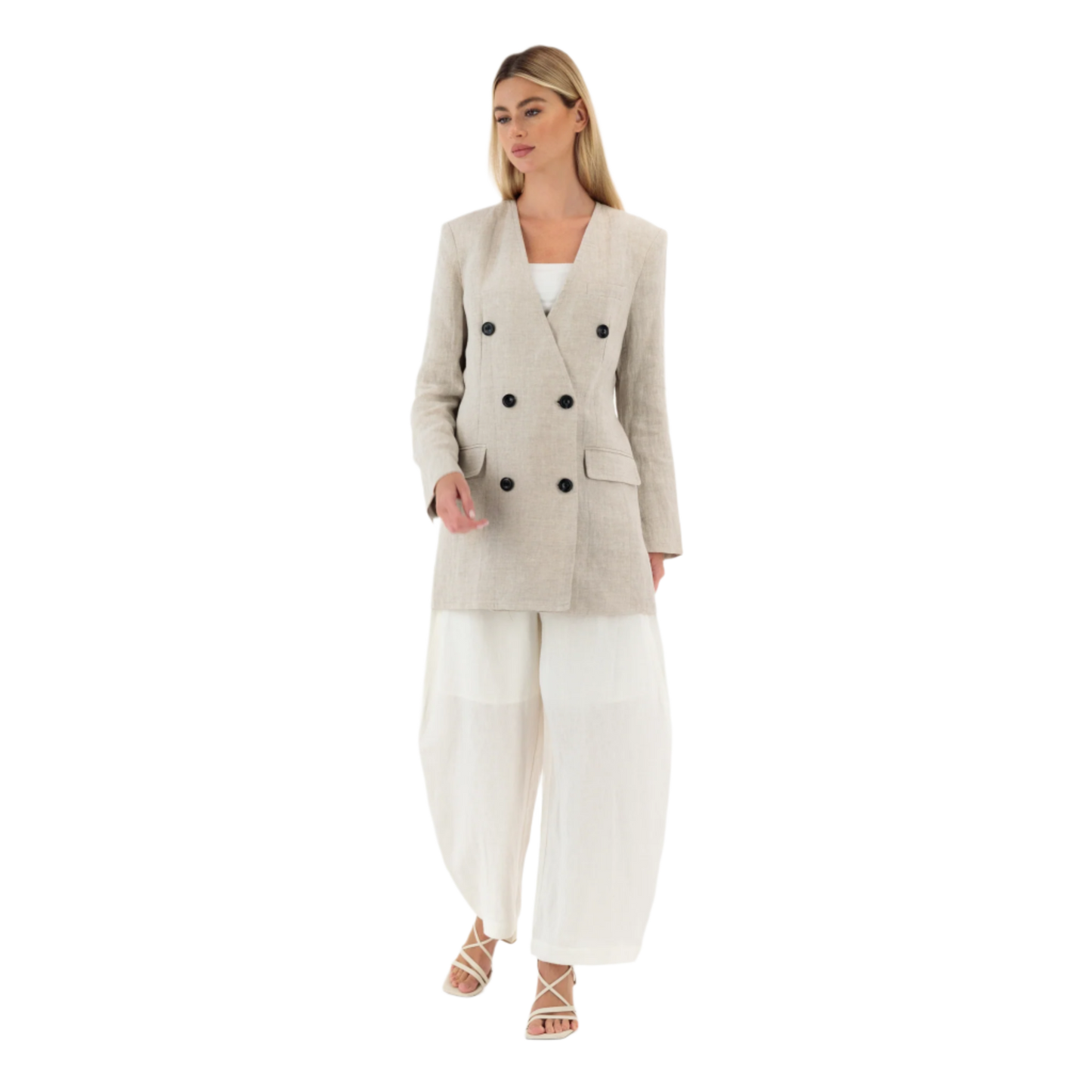 Linen Fit Long Sleeve Blazer
