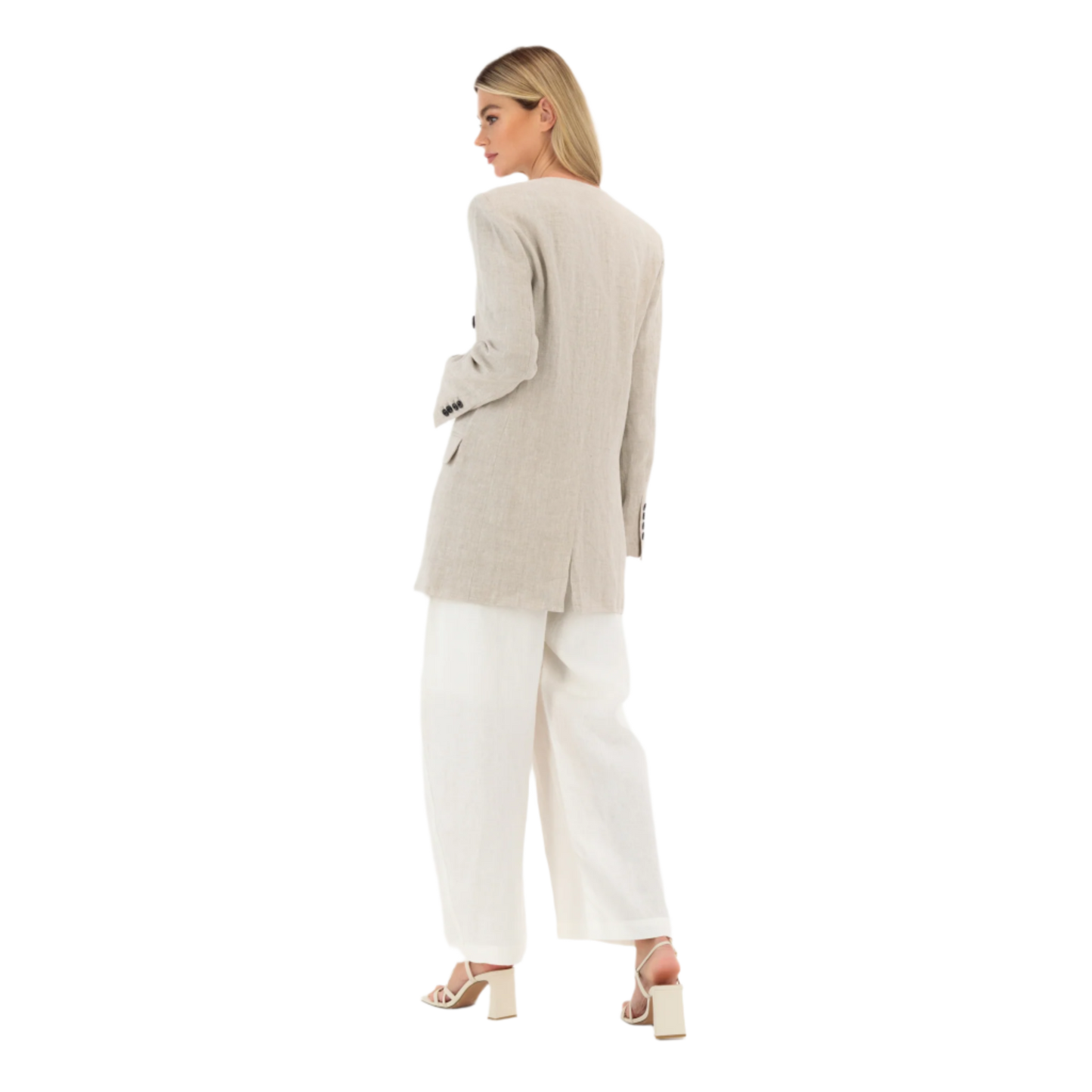 Linen Fit Long Sleeve Blazer