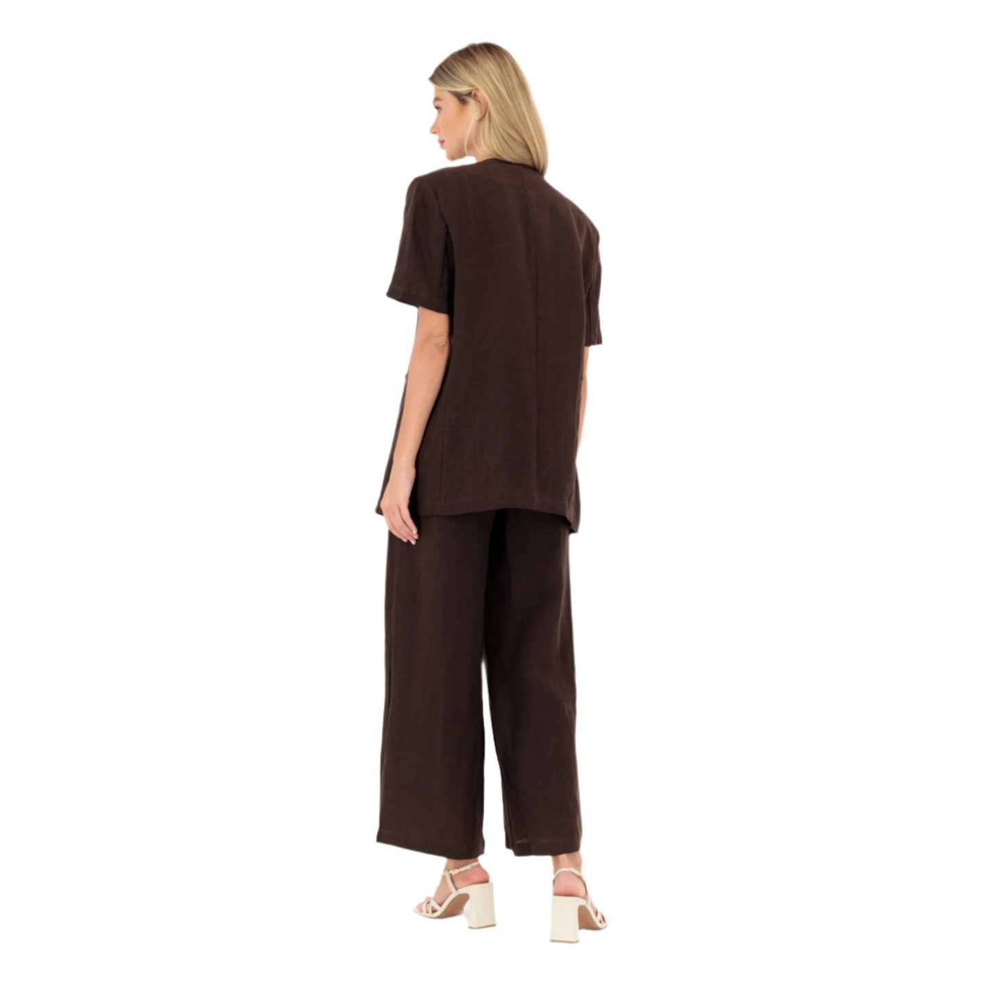 Linen Short Sleeve Blazer & Pants