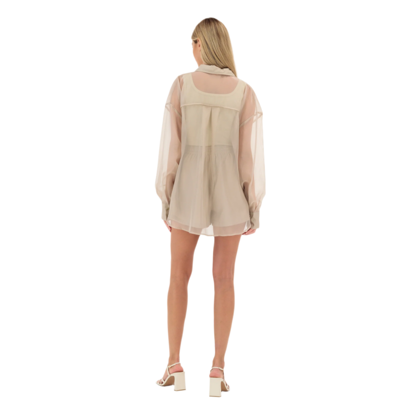 Loose Chiffon Top & Short & Inner Body Shirt