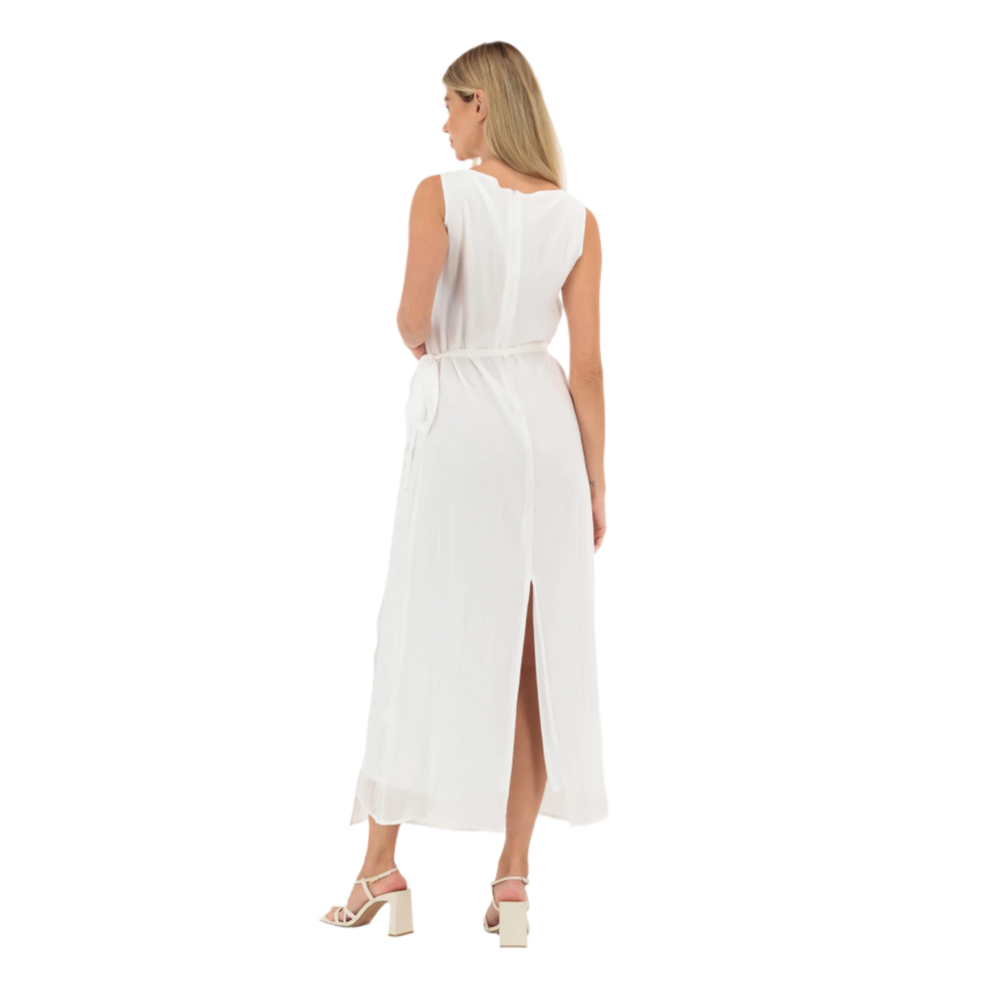 Rouge Linen Wrapped Dress