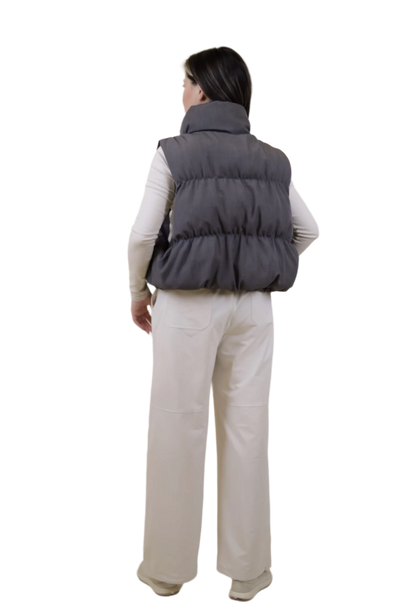 Sleeveless Puff Vest Bronze
