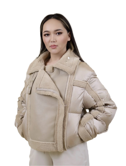 Leather Puff Jacket