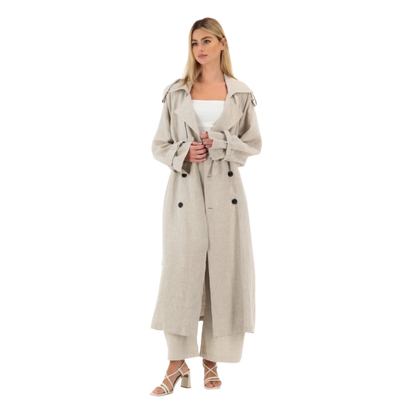 Linen Trench Coat