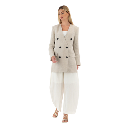 Linen Fit Long Sleeve Blazer