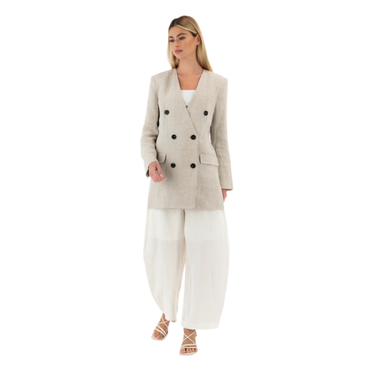 Linen Fit Long Sleeve Blazer