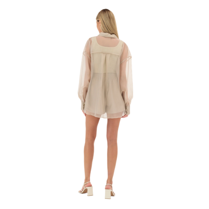 Loose Chiffon Top & Short & Inner Body Shirt
