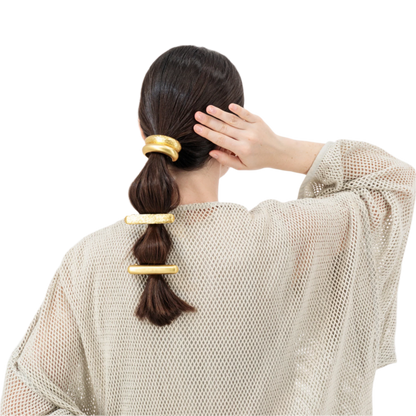 Gold Double Arch Ponytail Cuff