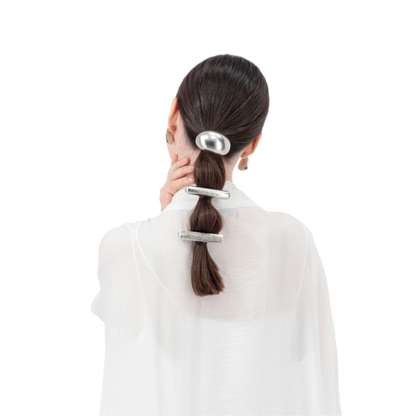 Silver Bobble Ponytail Cuff