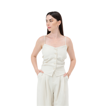 Off-White Top & Pants